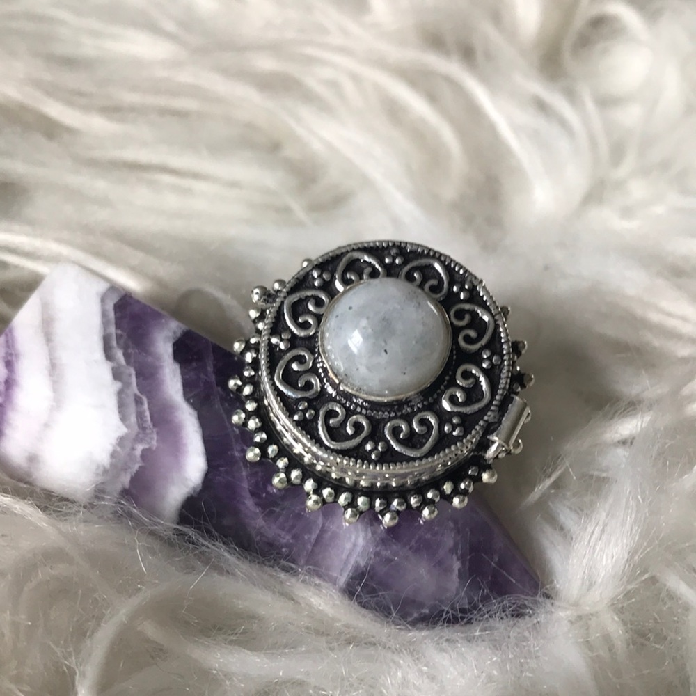 Poison / Pill Box Stash Locket Ring - Picture 2 of 8